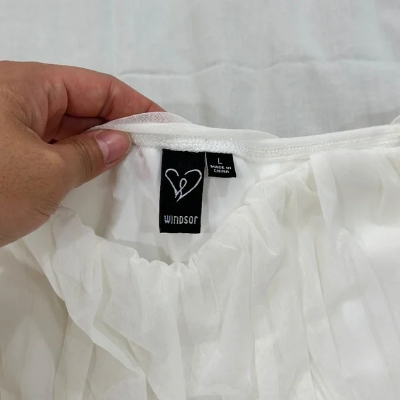 WINDSOR MESH RUFFLES DRESS - Picture 5 of 10